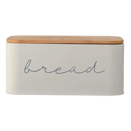 Hello Honey&reg; 11.75" Metal Bread Bin with Bamboo Lid {1}