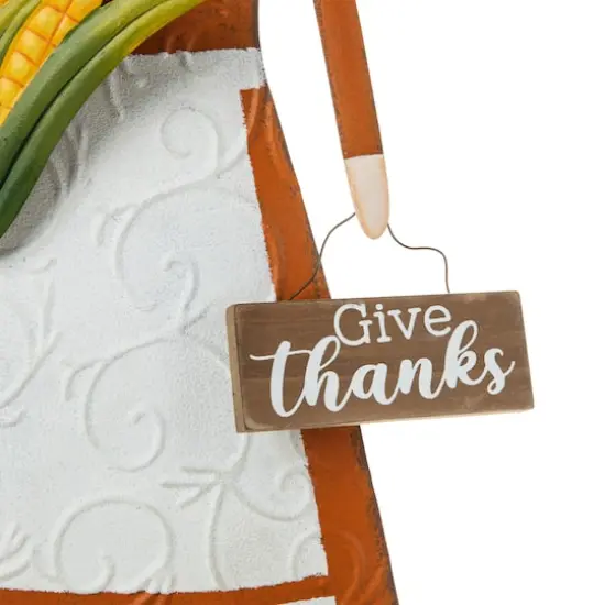 Glitzhome® 36" Metal Thanksgiving Pilgrim Girl Standing Or Hanging Yard Stake {8}