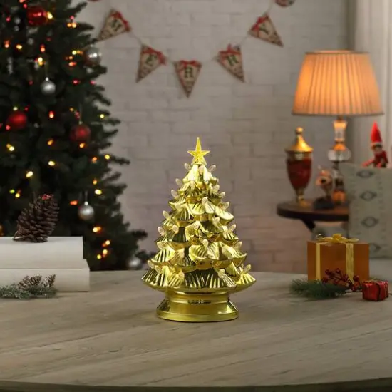 Mr. Christmas 14" Gold Shatterproof Nostalgic Tree {3}