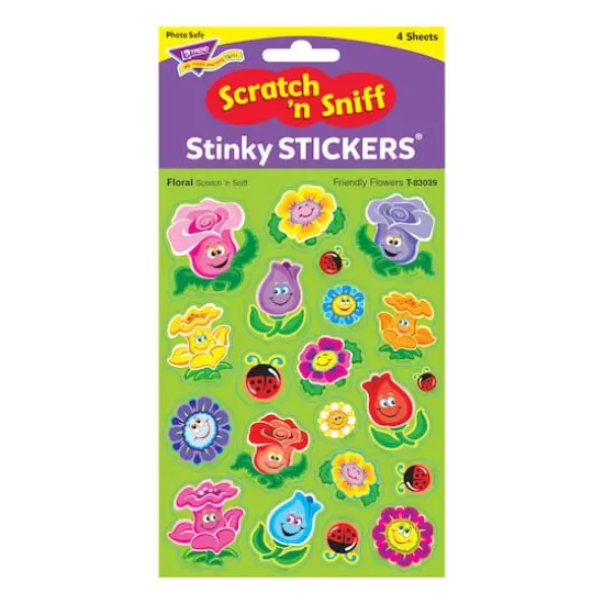 Trend Enterprises® Friendly Flowers Stinky Stickers®, 6 Packs of 84 {4}