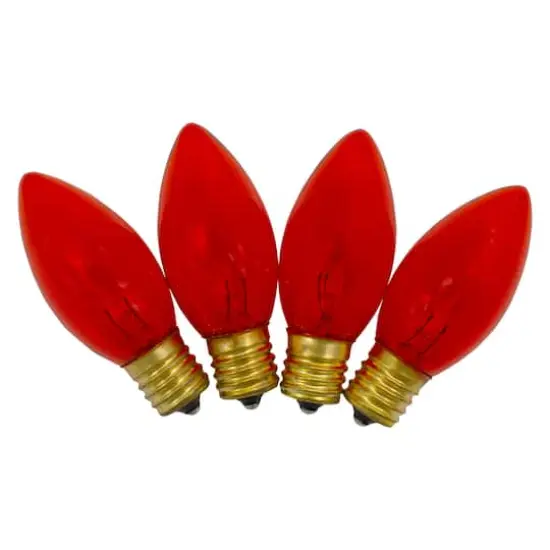 4ct. Transparent Orange C9 Replacement Christmas Bulbs {4}