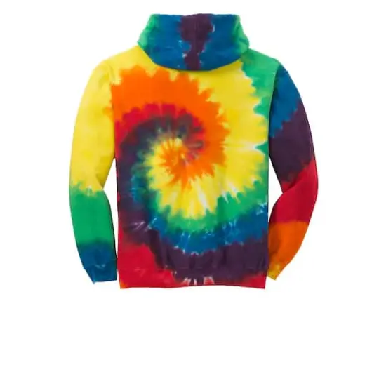 Port & Company&reg; Youth Tie-Dye Pullover Hooded Sweatshirt Rainbow {5}