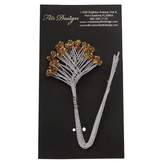 JAM Paper Rinestone Quintet, 12ct. Yellow Gold with Silver Stem {1}