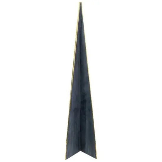 20" Blue & Gold Triangular Christmas Tree Tabletop D&eacute;cor {4}
