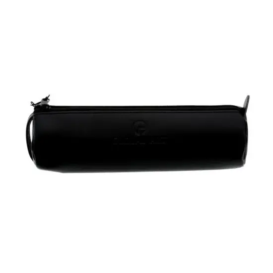 Global Art Classic Black Leather Pencil Case {1}