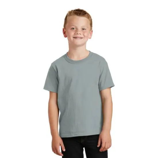 Port & Company® Beach Wash Garment-Dyed Youth T-Shirt Pewter {4}