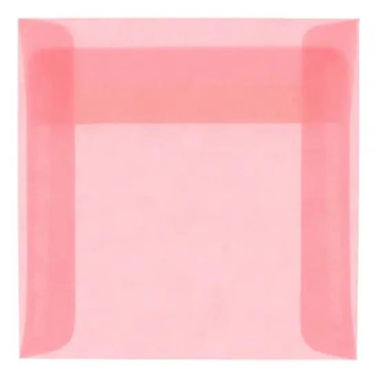 JAM Paper 8.5" x 8.5" Translucent Vellum Invitation Envelopes, 50ct. Blush Pink {1}