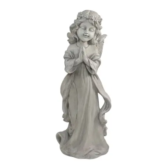 21" Angel in Prayer Outdoor Garden Planter Statue {1}