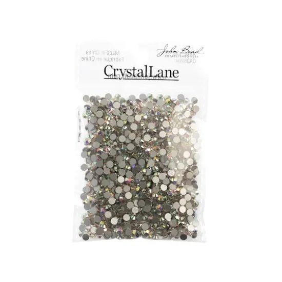 John Bead Crystal Lane SS16 Round Flatback Rhinestones, 1,440ct. Crystal AB {4}