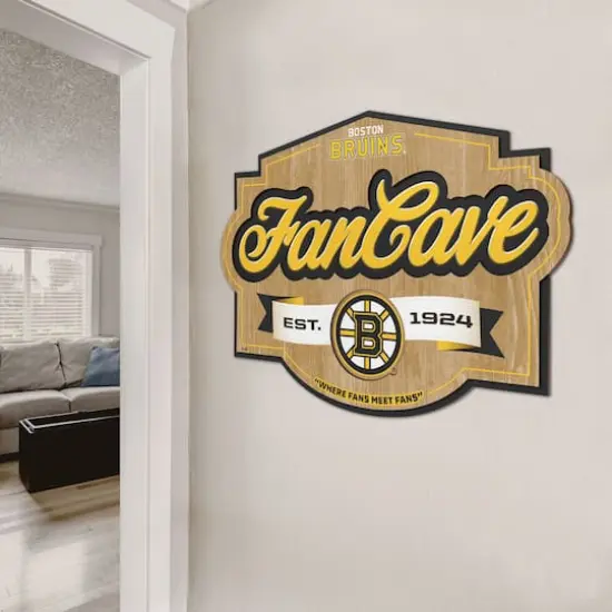 NHL Fan Cave Sign Boston Bruins {5}