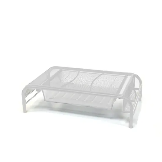 Mind Reader Metal Mesh Monitor Stand & Desk Organizer White {1}