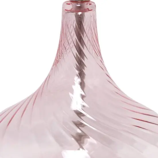 Lalia Home Classix 24" Pink Wavy Colored Glass Table Lamp {8}