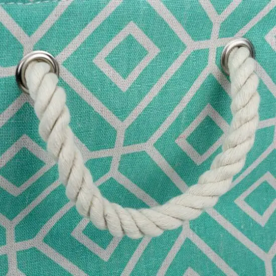 DII&reg; Medium Stained Glass Print Rectangular Bin Aqua {6}