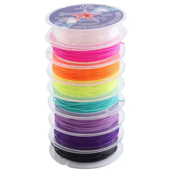 Stretch Magic&reg; 1mm 8 Color Bead & Jewelry Cord Value Pack {1}