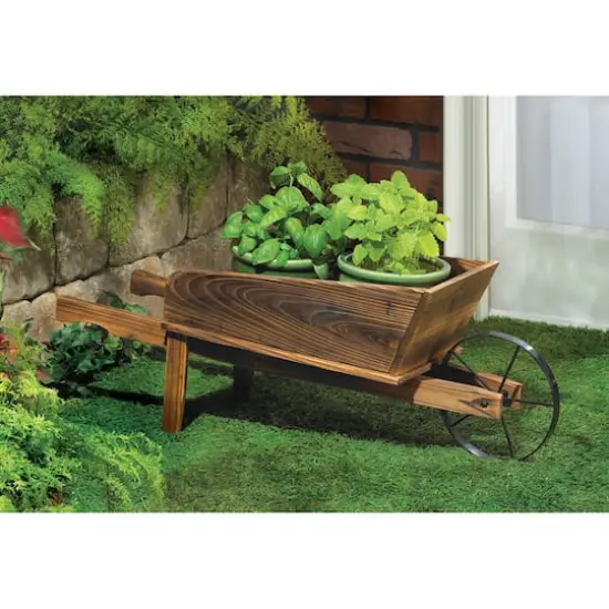 33" Country Flower Cart Planter {5}