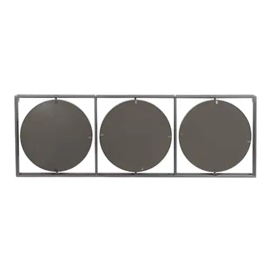52" Gray Metal Modern Wall Mirror {3}