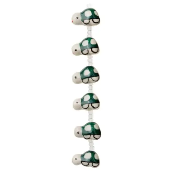 Green Turtle Ceramic Beads, 18mm by Bead Landing&trade; {4}