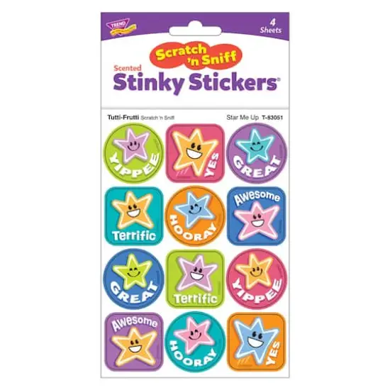 TREND Enterprises® Star Me Up, Tutti-Frutti Scent Scratch 'n Sniff Stinky Stickers®, 6 Packs of 48 {4}