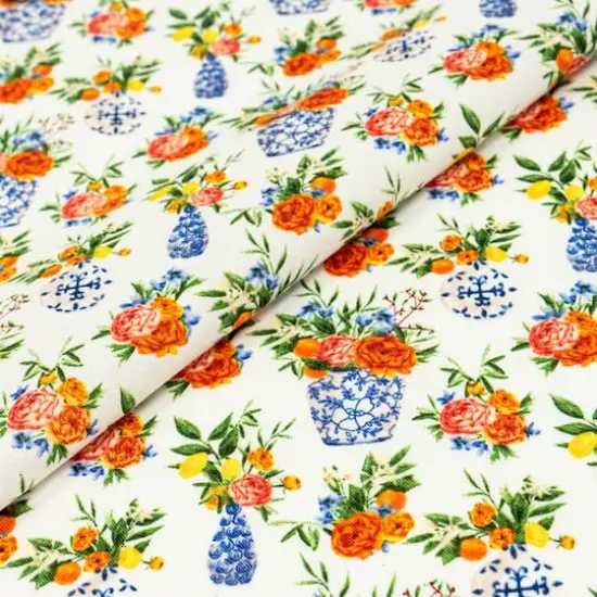 SINGER Potted Bouquets Cotton Fabric {3}