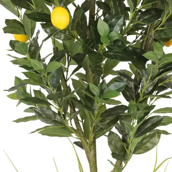 6ft. Artificial Lemon Tree in White Decorative Pot {8}