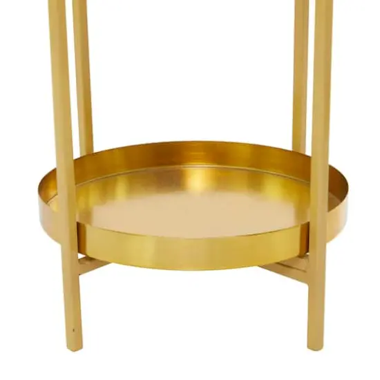 Gold Metal Planter with Removable Stand Set {6}