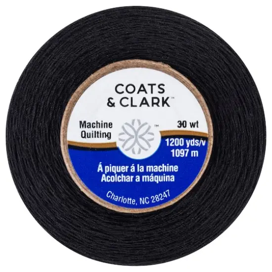 Coats & Clark&trade; Machine Quilting Thread, 1,200yd. Black {4}