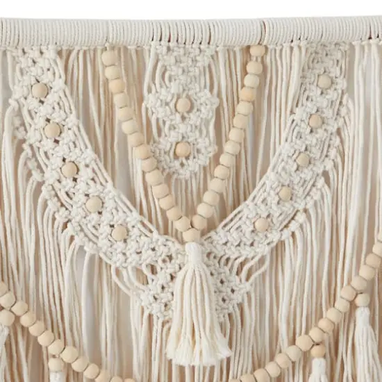 White Fabric Bohemian Wall Decor, 28" x 1" x 32" {4}