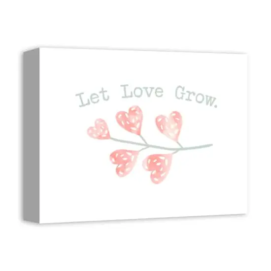Let Love Grow Heart Branch 11" x 14" Canvas Wall Art {3}