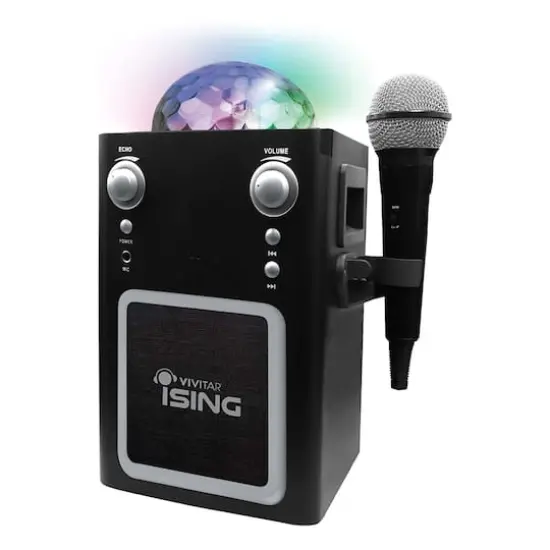 Vivitar iSING Bluetooth Disco Ball Karaoke Machine {1}