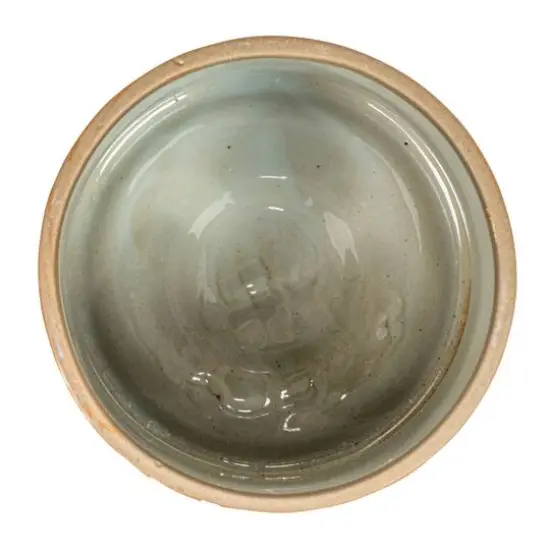 Hello Honey&reg; 5" Beige Reactive Glaze Round Stoneware Canister with Lid {4}