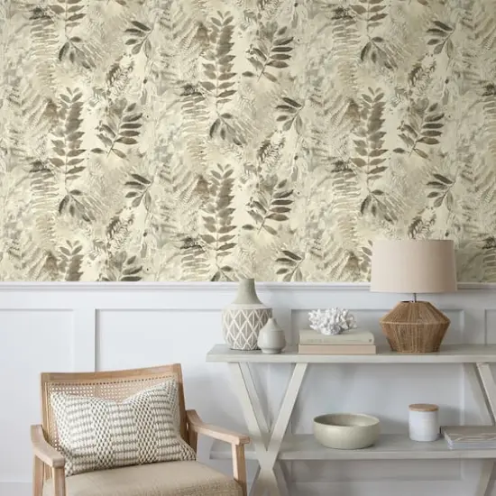 Surface Style Fern Memory Peel & Stick Wallpaper Latte {3}