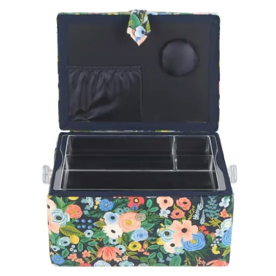 11.5" Blue Floral Sewing Basket by Loops & Threads&reg; {3}