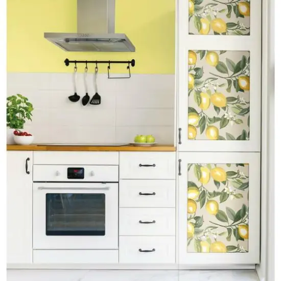 RoomMates Lemon Zest Peel & Stick Wallpaper Yellow/Beige {6}