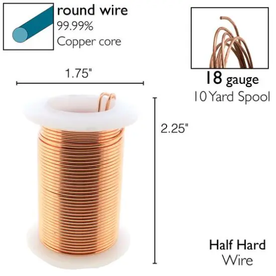 The Beadsmith&reg; Wire&trade; Elements 18 Gauge Tarnish-Resistant Wire Copper {7}