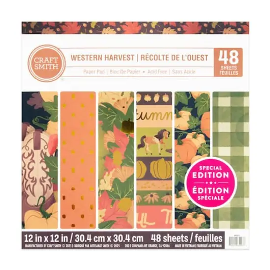 Craft Smith 12" x 12" Western Harvest Paper Pad {1}
