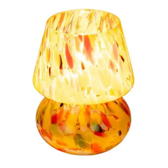Hello Honey® 7.5" Multicolor Round Blown Glass Table Lamp with Inline Switch {3}