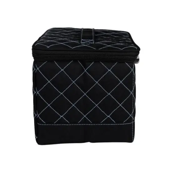 Everything Mary Black & Blue Quilted Collapsible Sewing Kit Organizer Box {9}