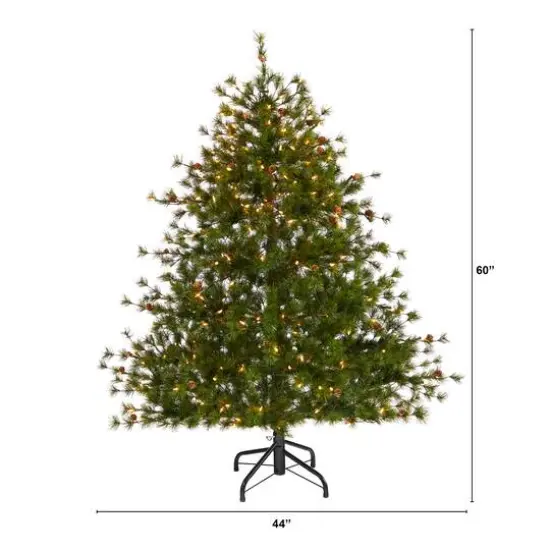 5ft. Pre-Lit Colorado Mountain Pine Artificial Christmas Tree, Clear LED Lights {8}