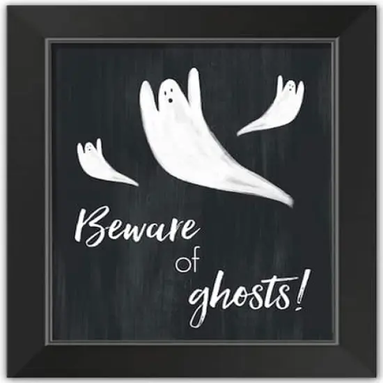 Ghosts Halloween Print in Black Frame {1}