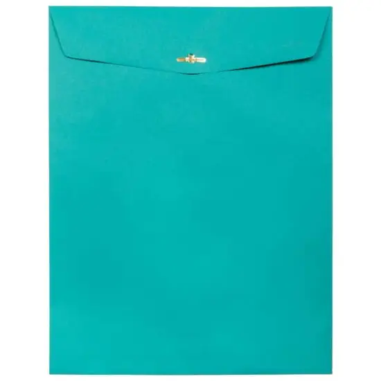 JAM Paper 10" x 13" Sea Blue Recycled Open End Catalog Colored Clasp Envelopes, 100ct. {3}