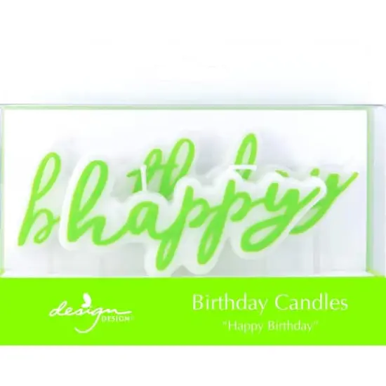 Design Design Lime Happy Birthday Specialty Candles Set {1}