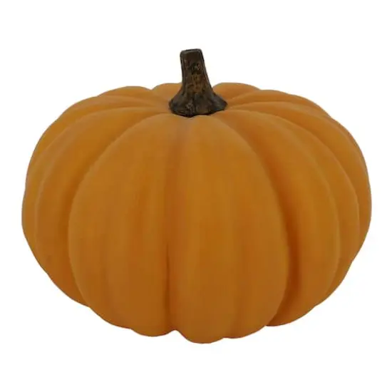 9.5" Flat Orange Decorative Pumpkin by Ashland&reg; {1}