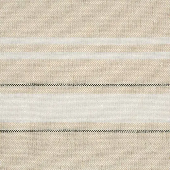 DII&reg; French Stripe Placemats, 6ct. White and Taupe {7}