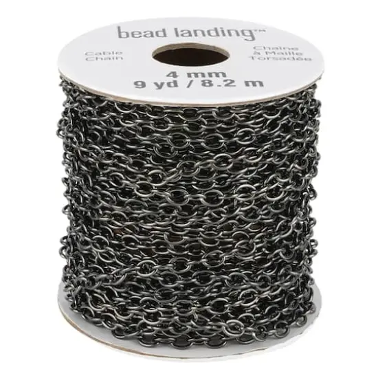 9yd. Gunmetal Chain Roll by Bead Landing&trade; {1}