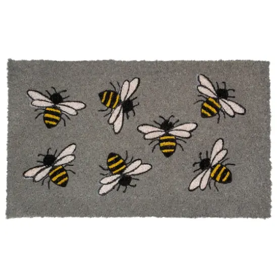 Natural Coir Bumble Bee Doormat {1}