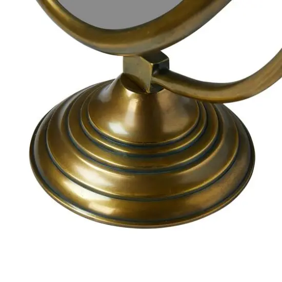 Hello Honey&reg; Brass Finish Framed Mirror on Swivel Stand {3}