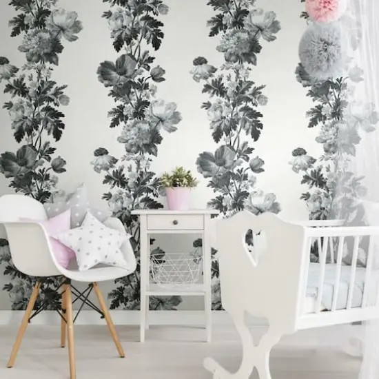 RoomMates Watercolor Floral Stripe Peel & Stick Wallpaper {3}