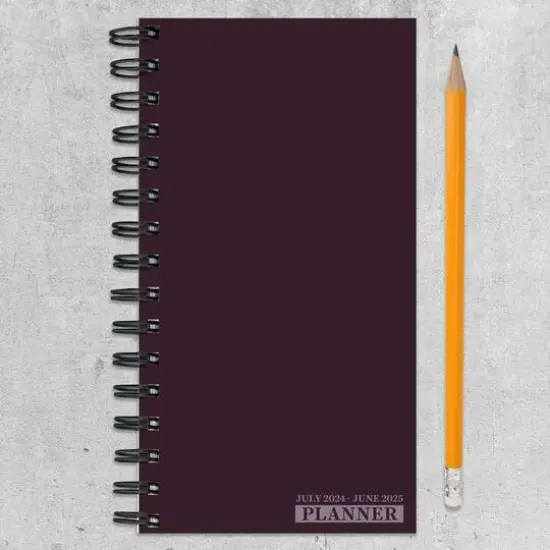 TF Publishing 2024-2025 Small Dark As Night Spiral Weekly Monthly Planner {6}