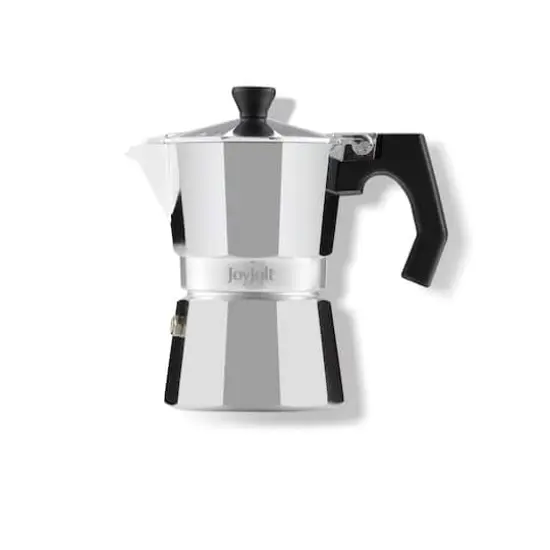 JoyJolt&reg; Italian Moka Pot 6 Cup Stovetop Aluminum Espresso Maker Silver {1}