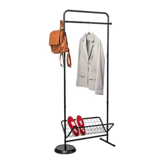 Honey Can Do Swivel Entryway Coat Rack with Shoe Storage {1}